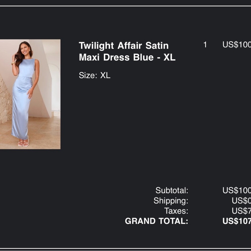 Hello Molly Twilight Affair Satin Maxi Dress - light blue. Bridesmaid dress